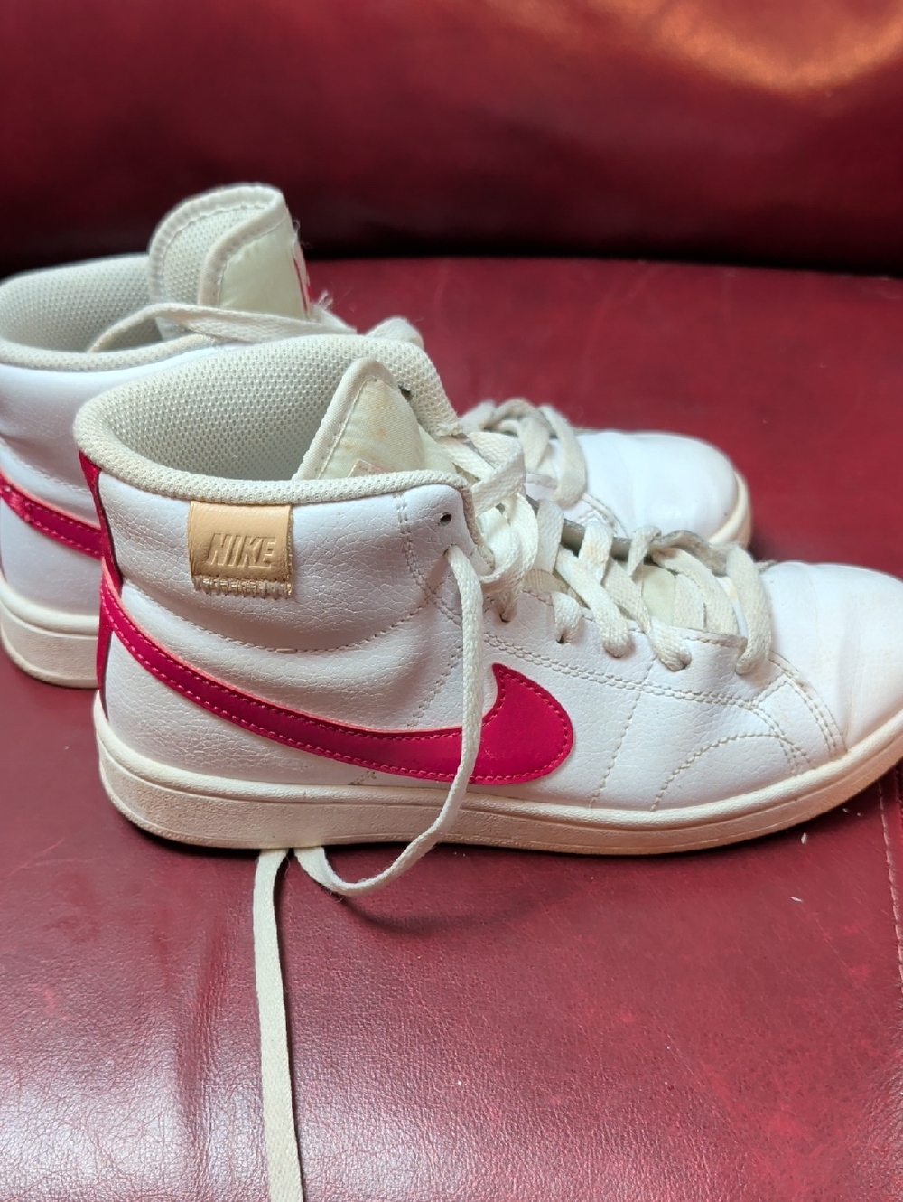 Nike Court Royale 2 Mid White Rush Pink Women’s Sneakers Women's Size 6